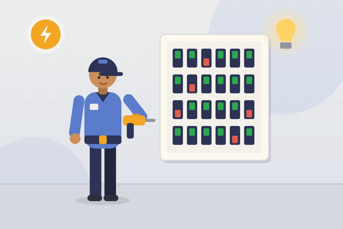 DB panel fault repair, office
